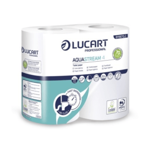 Lucart Aquastream 4 Eco-Friendly Cleaning Paper - Water-Soluble & High-Absorption Cleaning Solution