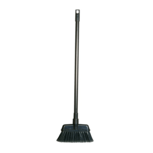 EcoSanitex Plastic Black Lobby Brush – durable, lightweight sweeping brush with stiff bristles. Perfect for commercial, industrial, and home use